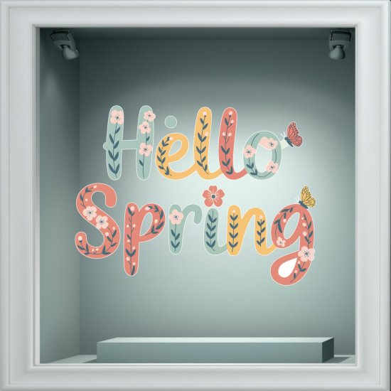 Αυτοκόλλητο βιτρίνας - Άνοιξη - Λουλούδια 68